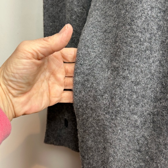 EVERLANE The Cozy Charcoal Gray Long Hooded Cardigan Maxi Duster Sweater - Picture 5 of 13